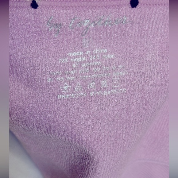 By Together Alani Ribbed Brami Lilac Scoop Neckline Cropped Womens Size M/L - Picture 7 of 12